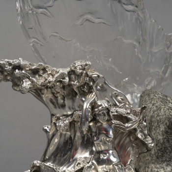 Silver centerpiece “The Wave” by AUGER successor of FROMENT MEURICE XXe