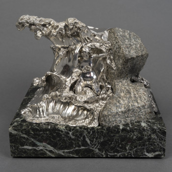 Silver centerpiece “The Wave” by AUGER successor of FROMENT MEURICE XXe