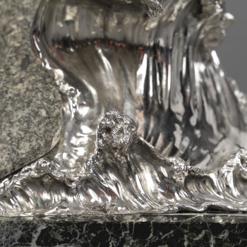 Silver centerpiece “The Wave” by AUGER successor of FROMENT MEURICE XXe